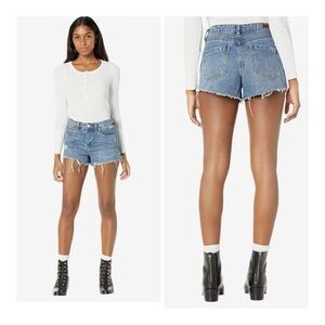 Blank NYC | Vintage Wash 70s Vibe Cowgirl High Rise Denim Shorts Jorts | 24